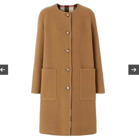 Burberry Women Tisbury Exploded Check Reversible
Wool Coat - Picture 5 of 13